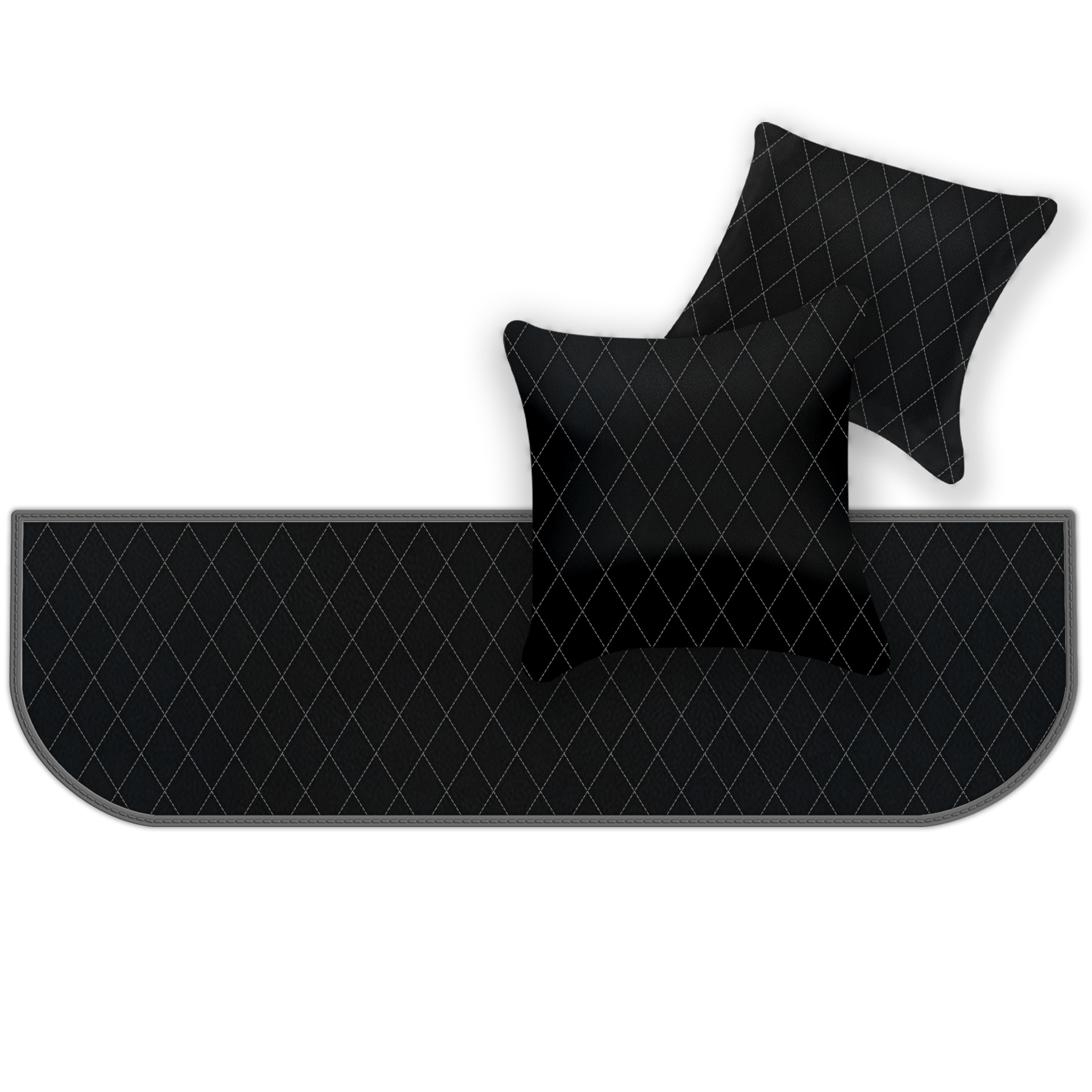 Premium Black Leather Floor Mats for Ferrari Enzo (2002-2004)
