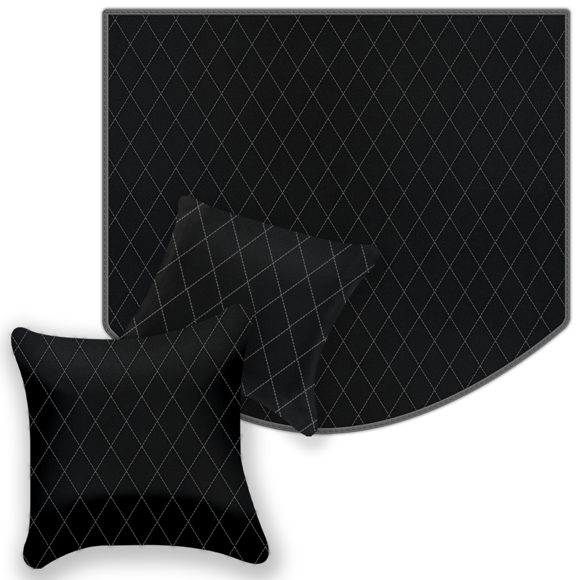 Premium Black Leather Floor Mats for Ferrari Mondial (1983-1993)