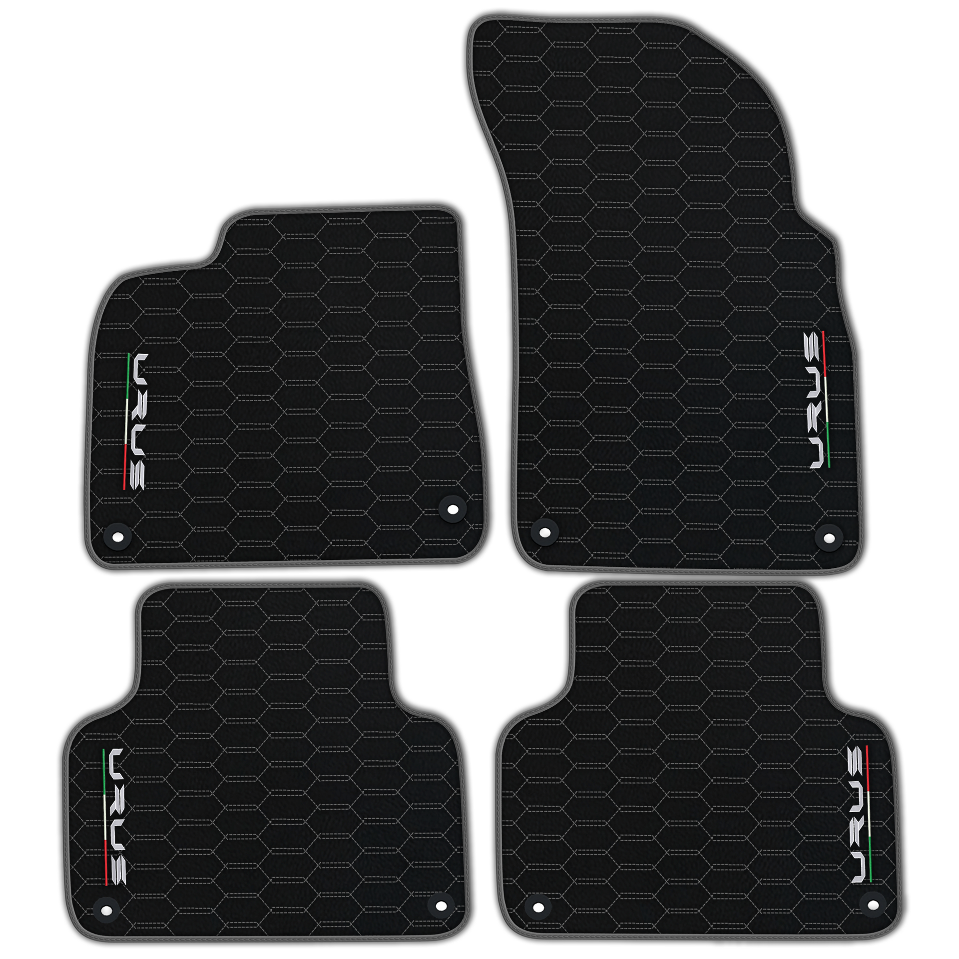 Tapis de voiture beige pour Lamborghini Urus Performante en cuir carboné - AutoWin.EU