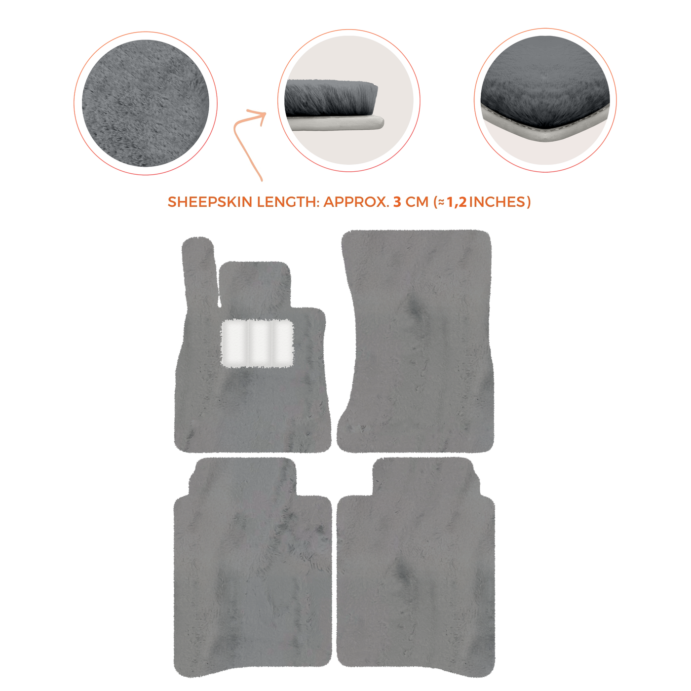 Luxury Sheepskin Floor Mats for Mercedes-Benz S-Class X222 | 2015-2021