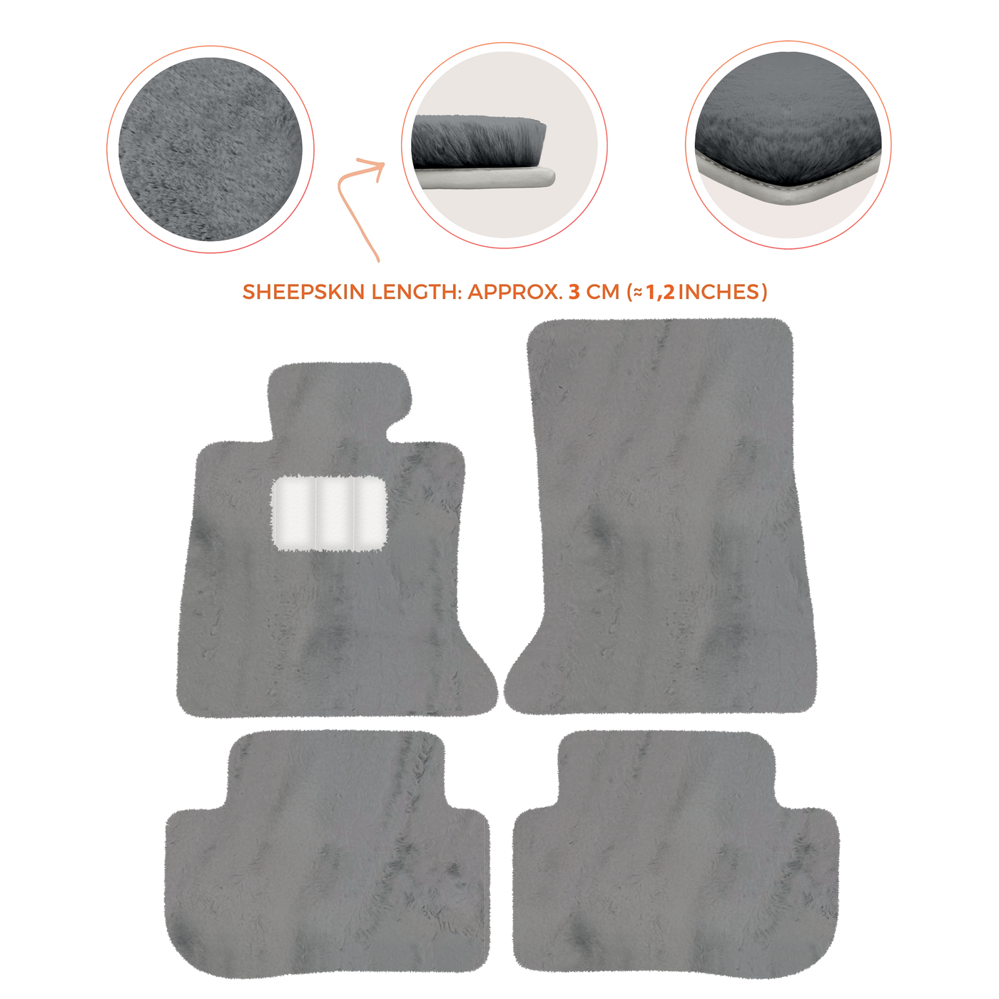 Premium Sheepskin Floor Mats for Rolls-Royce RR2 Dawn (2015-2023)