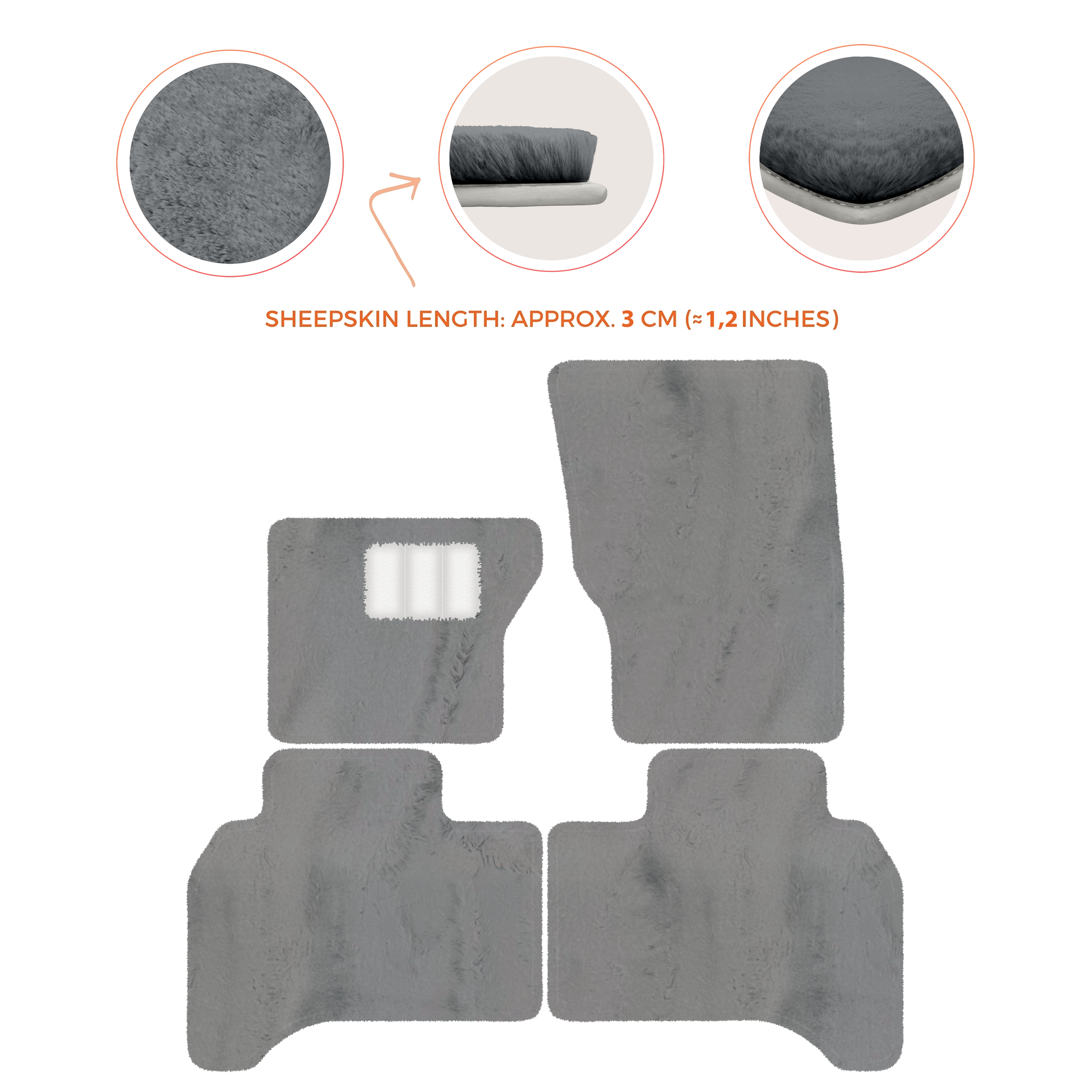 Premium Sheepskin Floor Mats for Range Rover Vehicles (2012-2022)