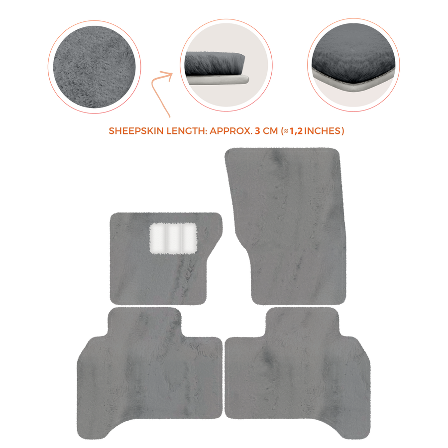 Premium Sheepskin Floor Mats for Range Rover Vehicles (2012-2022)