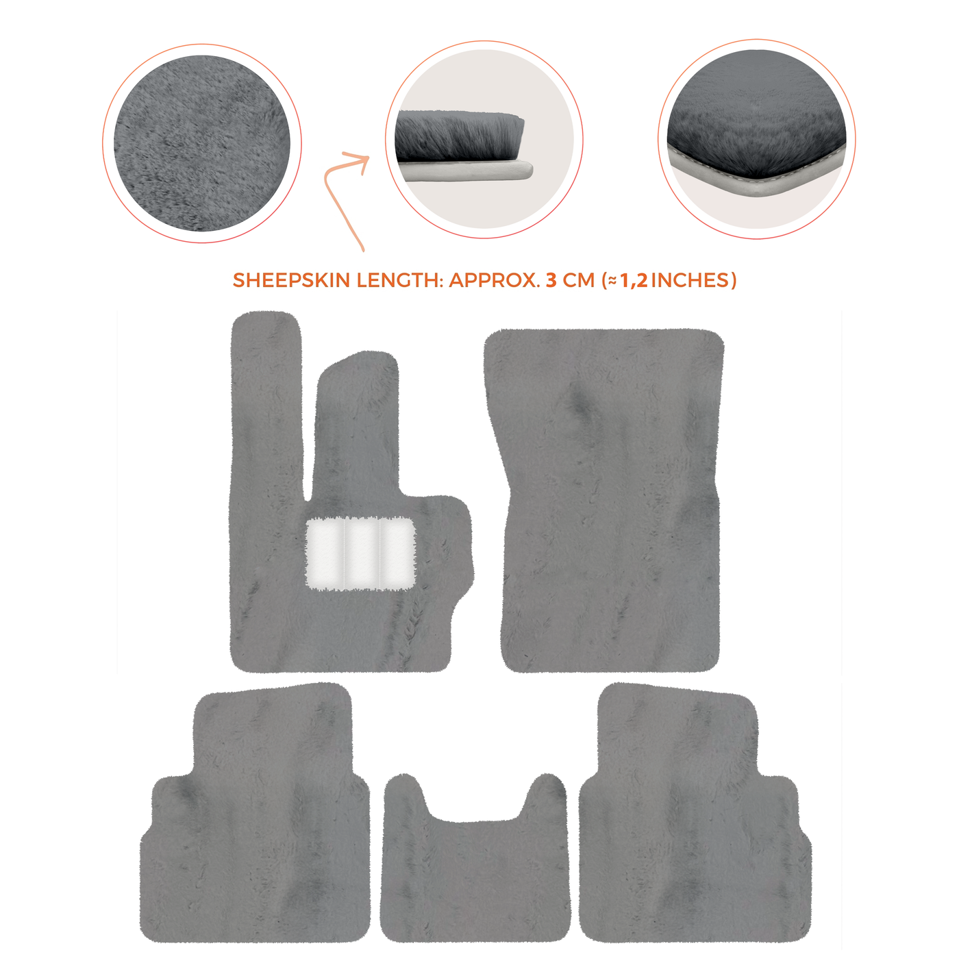 Premium Sheepskin Floor Mats for Mercedes-Benz G-Class W463 2008-2018