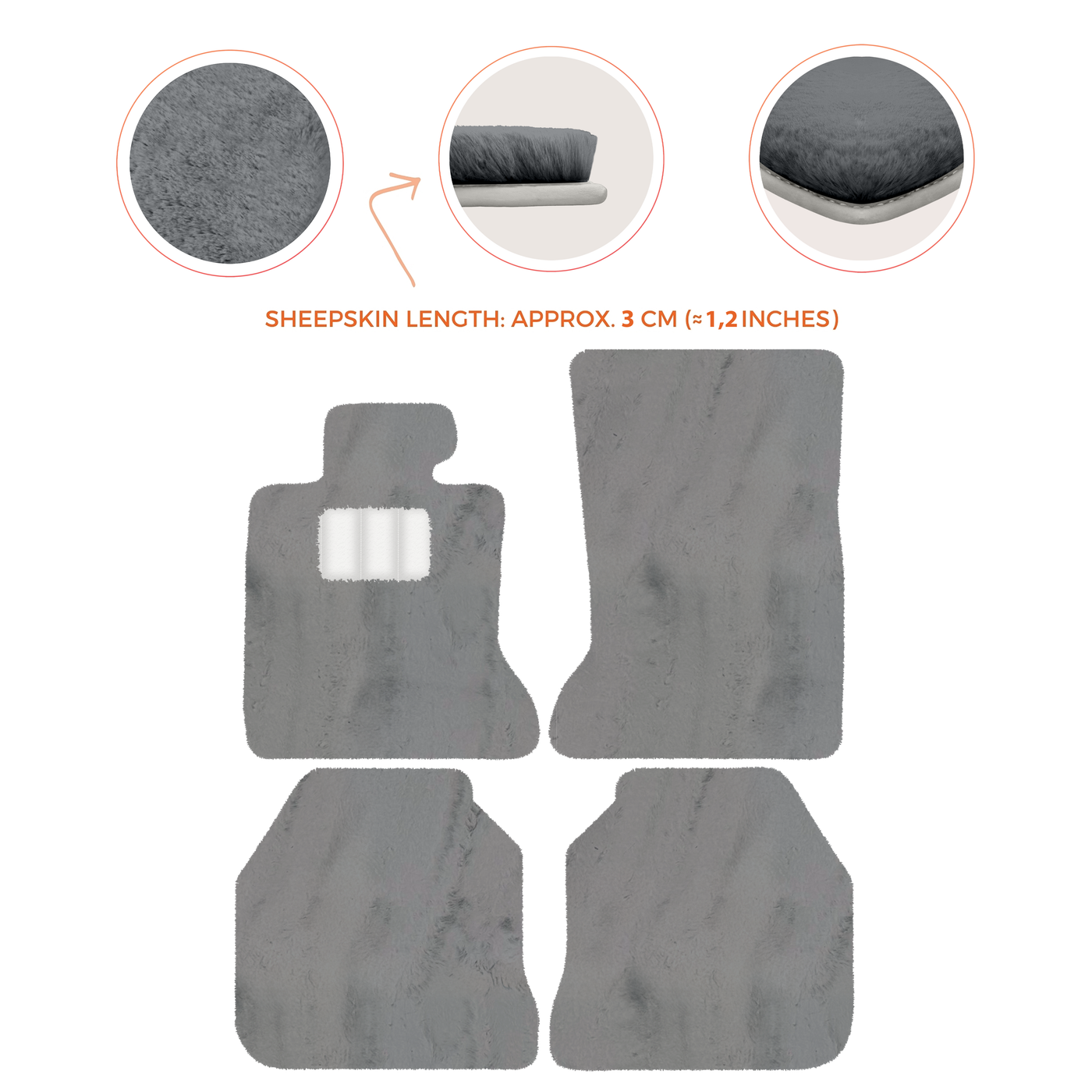 Luxury Sheepskin Floor Mats for Rolls-Royce Ghost RR2 (2010-2014)