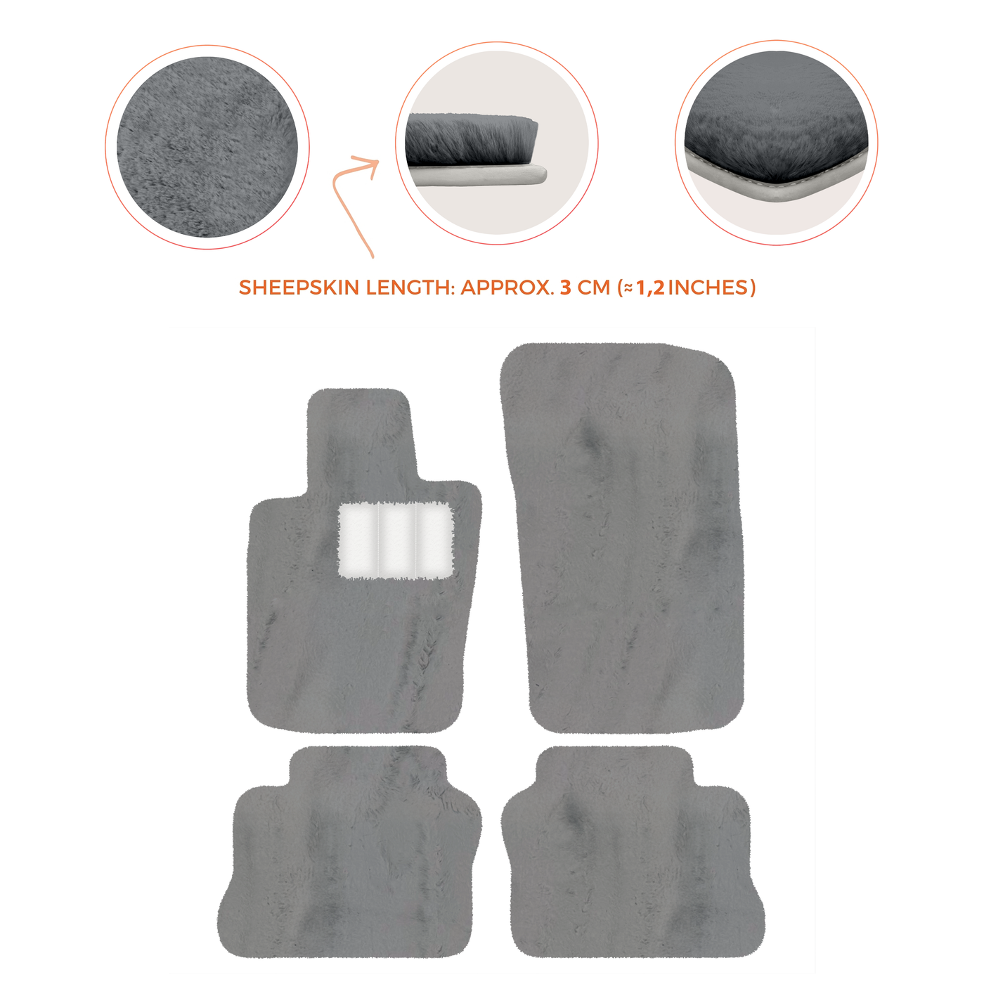 Luxurious Sheepskin Floor Mats for Porsche Panamera (2009-2016)