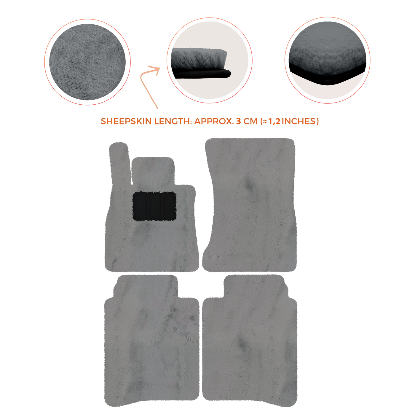 Luxury Sheepskin Floor Mats for Mercedes-Benz S-Class X222 | 2015-2021