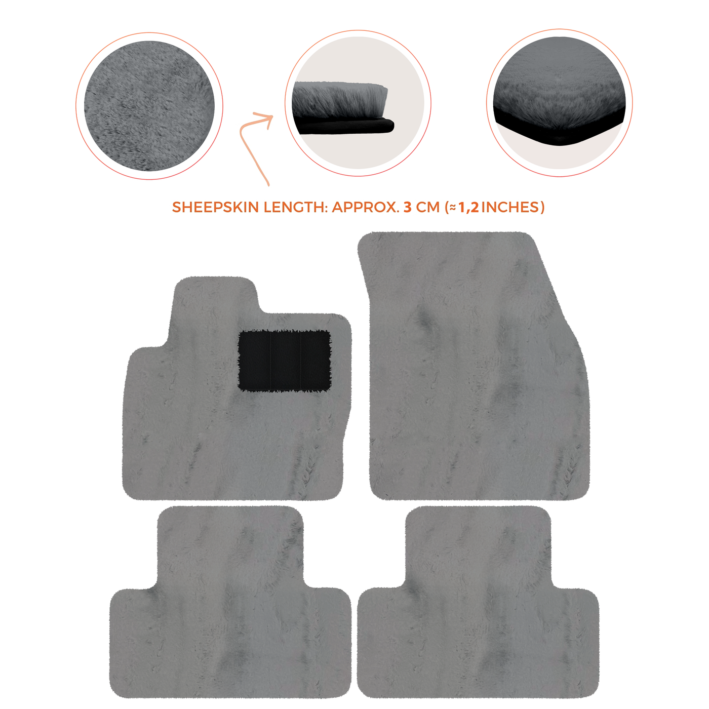 Premium Sheepskin Floor Mats for Range Rover Vehicles (2012-2022)