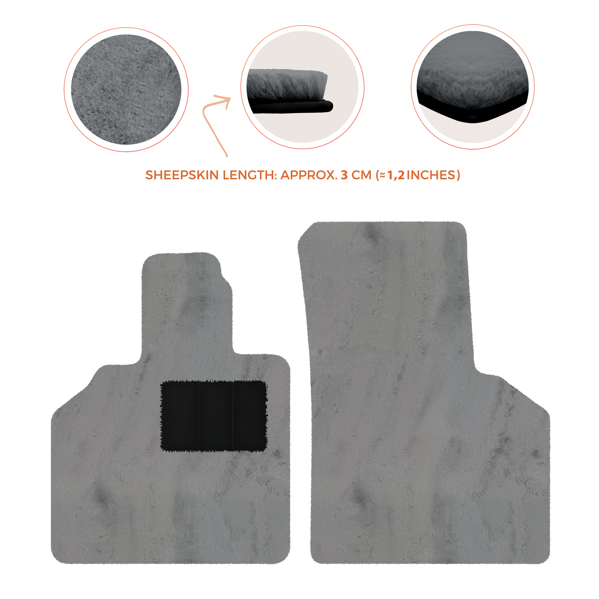 Premium Sheepskin Floor Mats for Lamborghini Aventador (2012-2022)