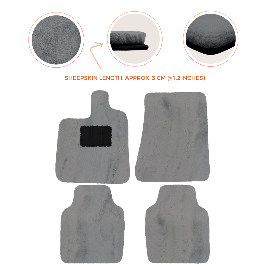 Premium Luxury Sheepskin Floor Mats for Ferrari Roma (2021-2024)