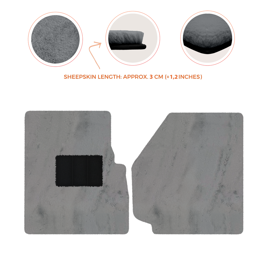 Premium Sheepskin Floor Mats for Land Rover Discovery (2004-2009)