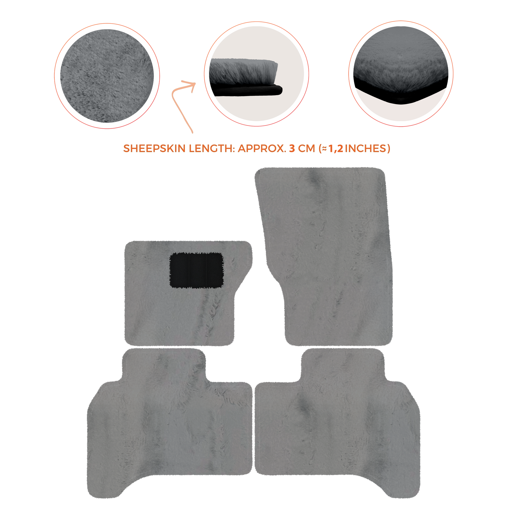 Premium Sheepskin Floor Mats for Range Rover Vehicles (2012-2022)