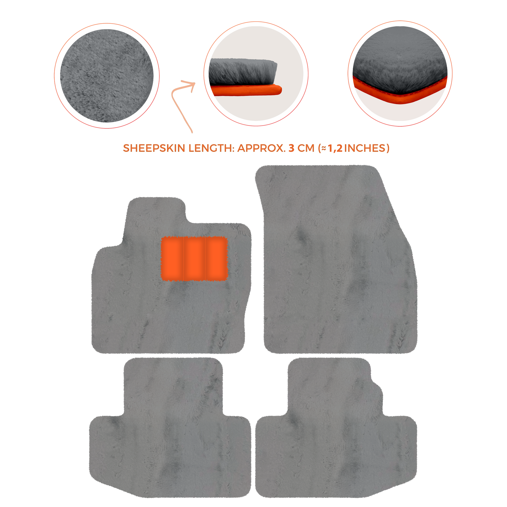 Luxury Sheepskin Floor Mats for Range Rover Sport L460 (2022-2024)