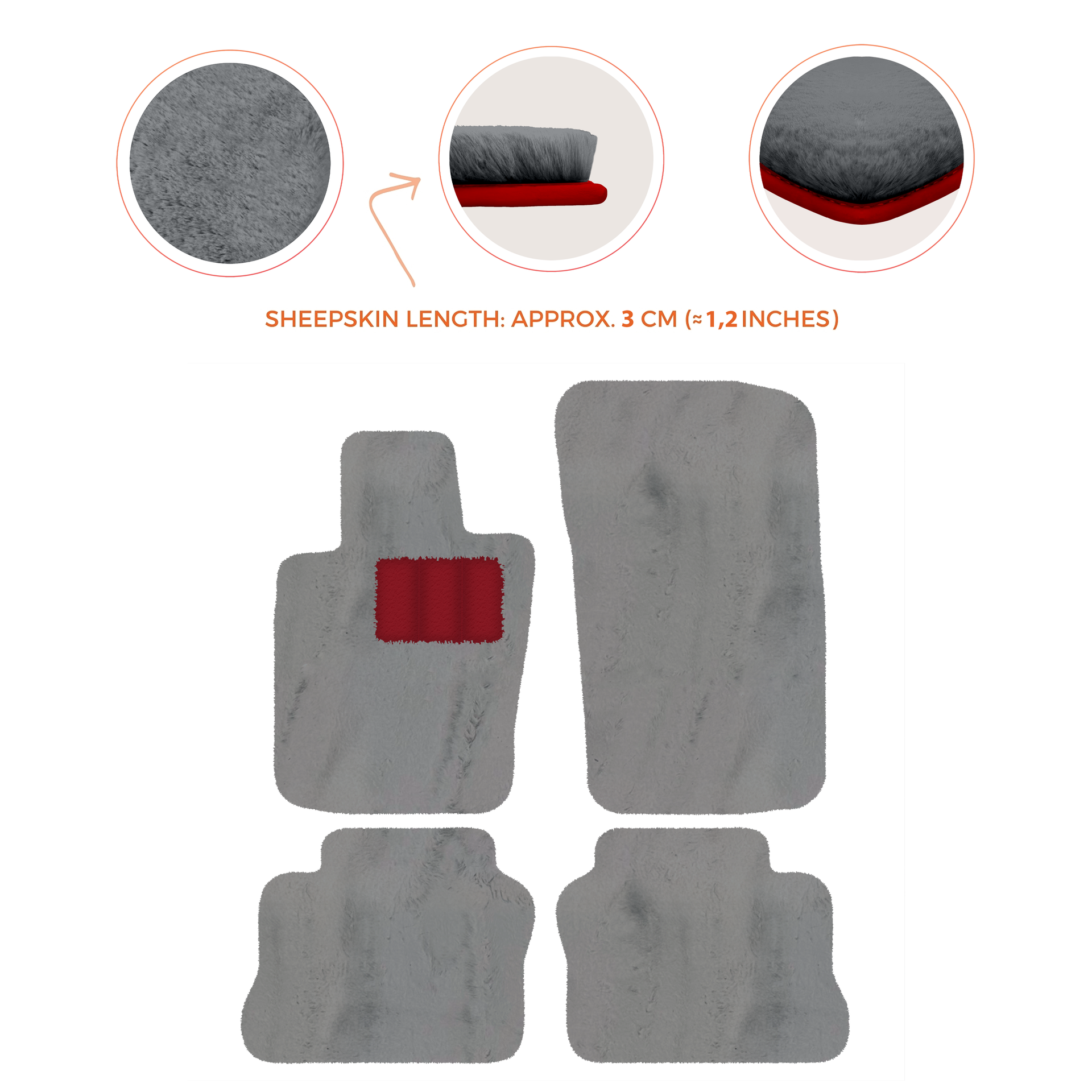 Luxurious Sheepskin Floor Mats for Porsche Panamera (2009-2016)