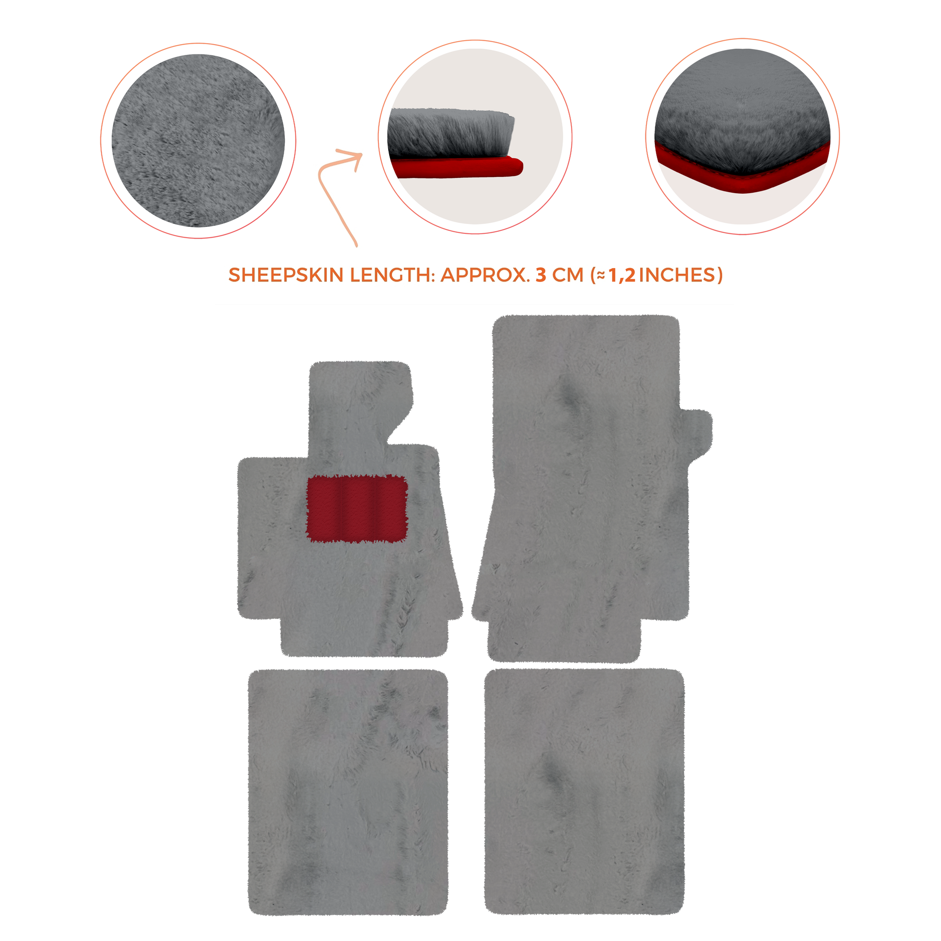 Luxurious Premium Sheepskin Floor Mats for Bentley Arnage (1998-2009)