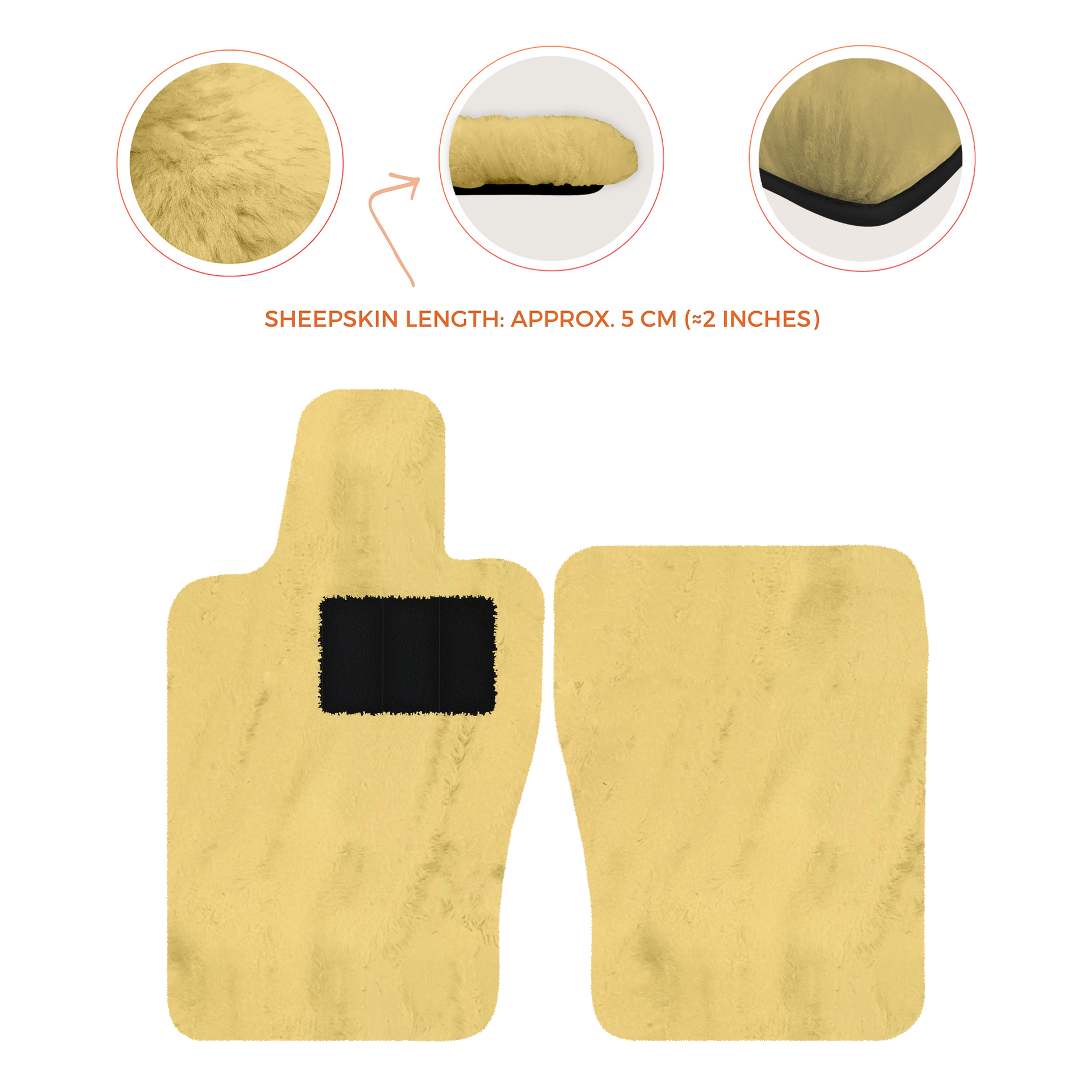 Premium Sheepskin Floor Mats for Aston Martin V8 Vantage (2019-2025)