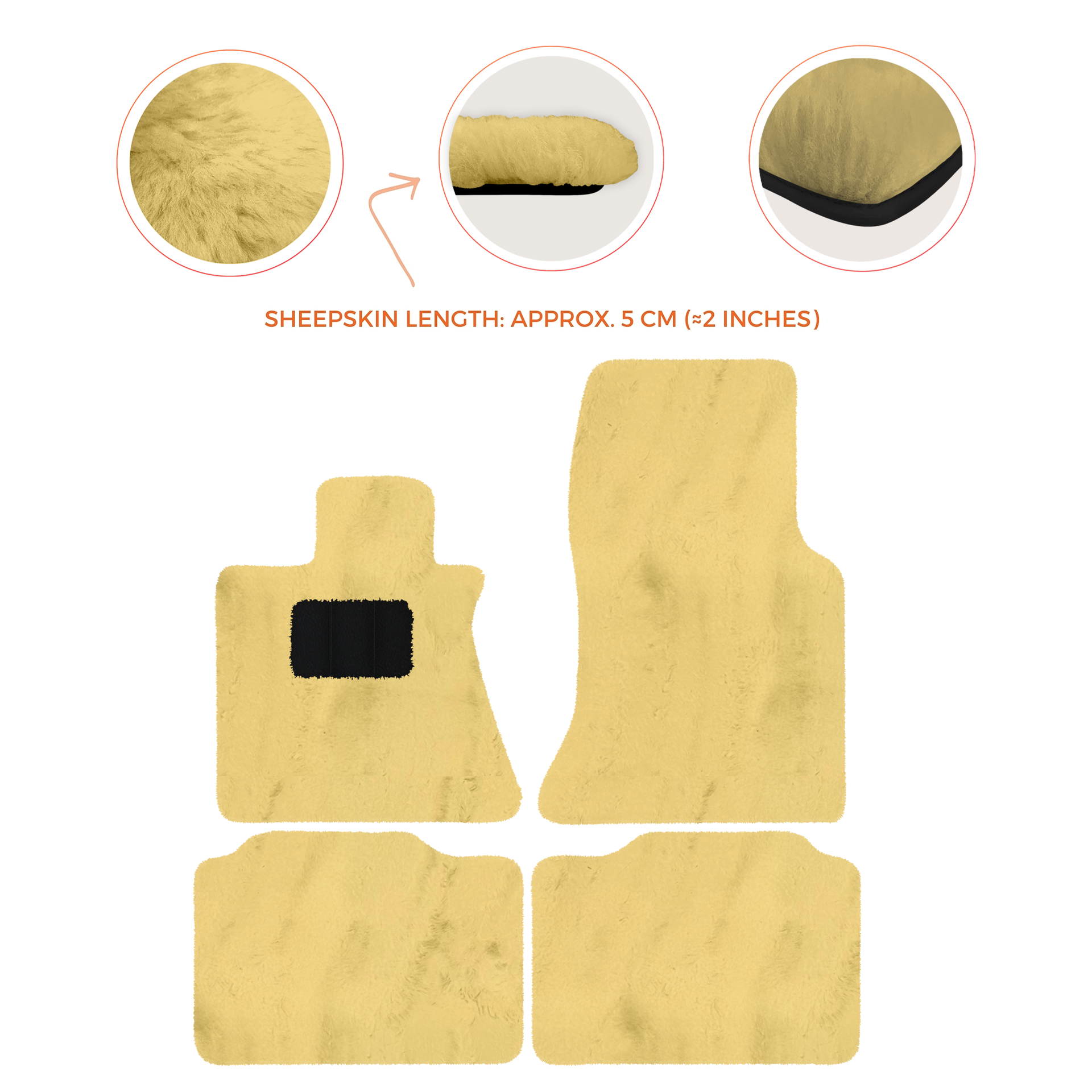 Premium Sheepskin Floor Mats for Rolls-Royce Phantom Sedan (2003-2016)