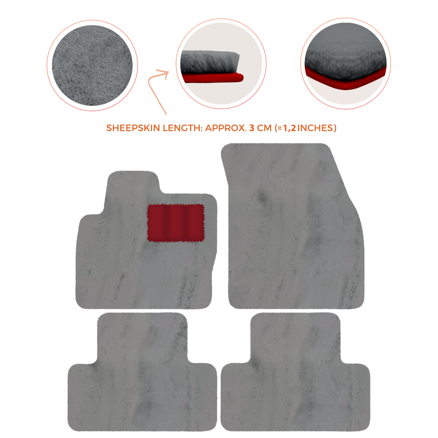 Premium Sheepskin Floor Mats for Range Rover Vehicles (2012-2022)