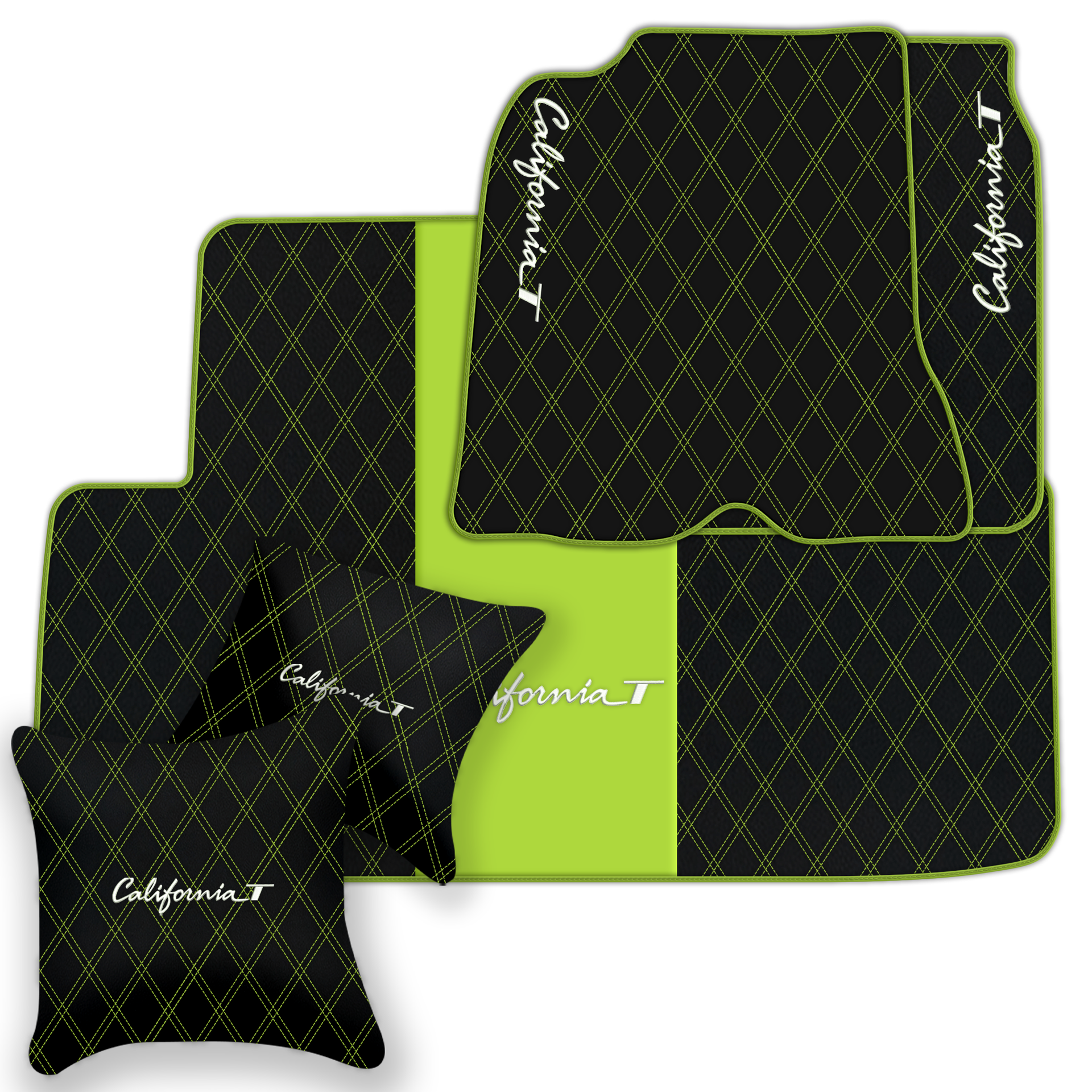 Schwarze Fußmatten für Ferrari California T 2015–2018 - AutoWin