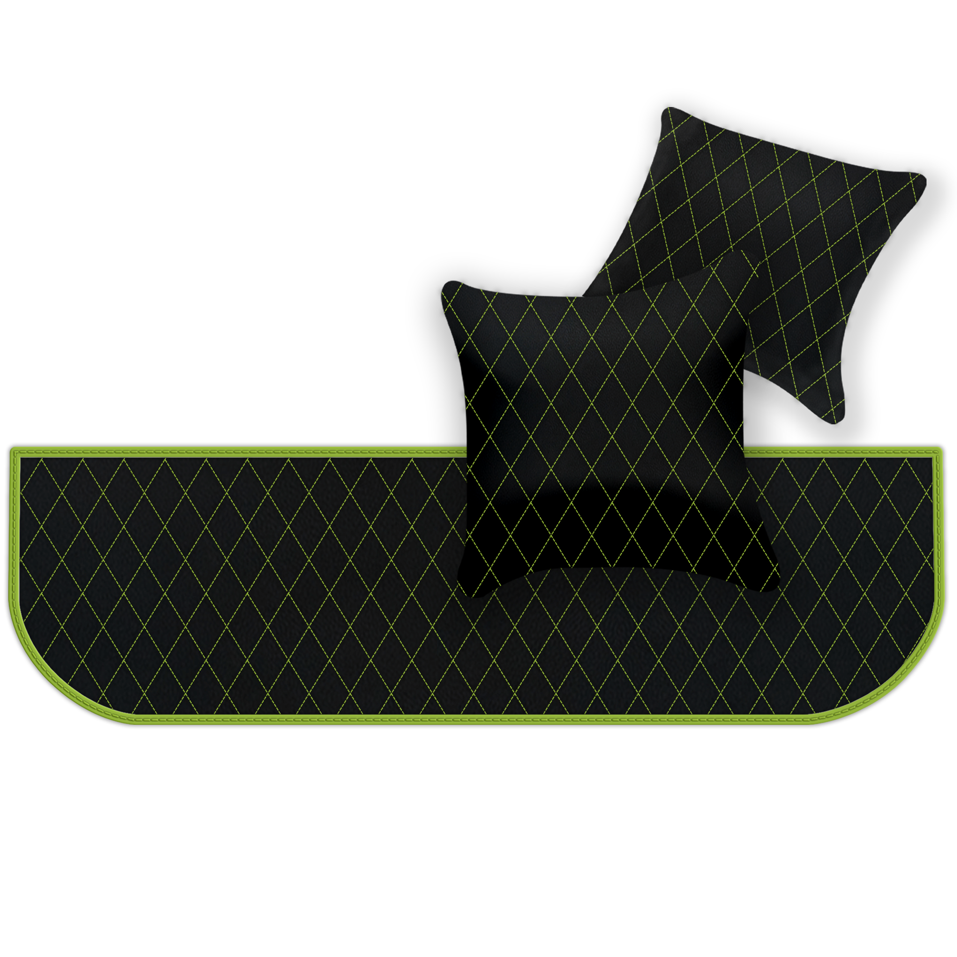 Premium Black Leather Floor Mats for Ferrari Enzo (2002-2004)