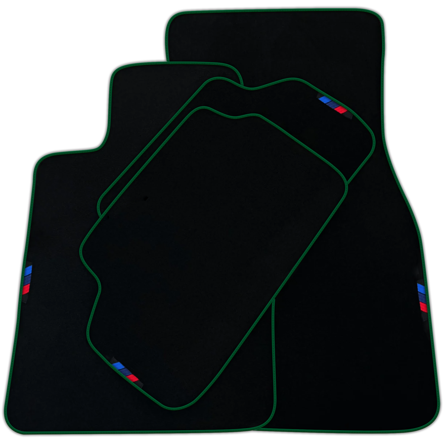 Black Floor Mats For BMW 1 Series F70 with German Flag | Various Trim Colors