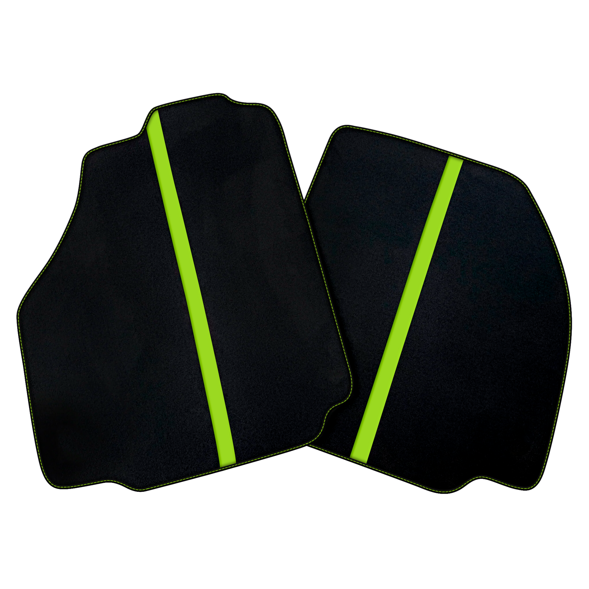 Black Car Floor Mats with Leather Line for Ferrari 488 Spider (2016-2022) | Various Colors