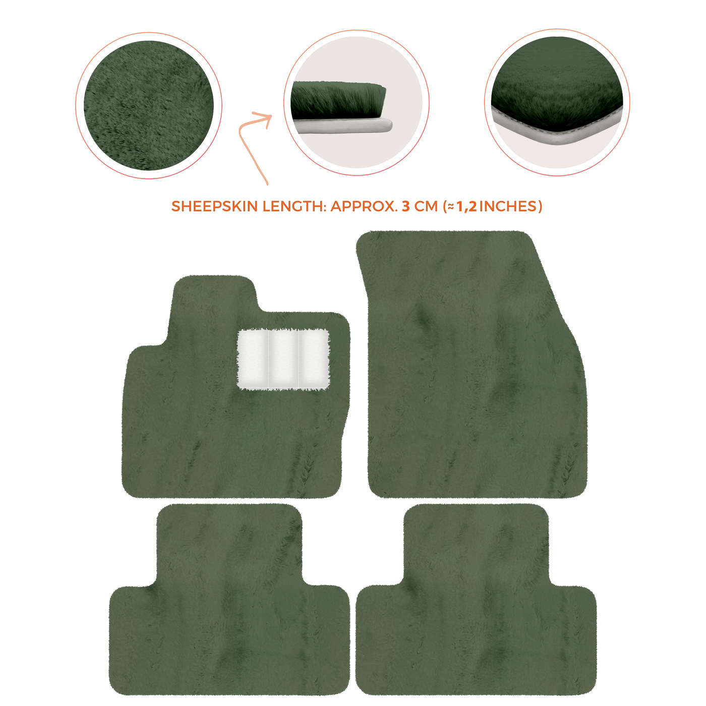 Premium Sheepskin Floor Mats for Range Rover Vehicles (2012-2022)