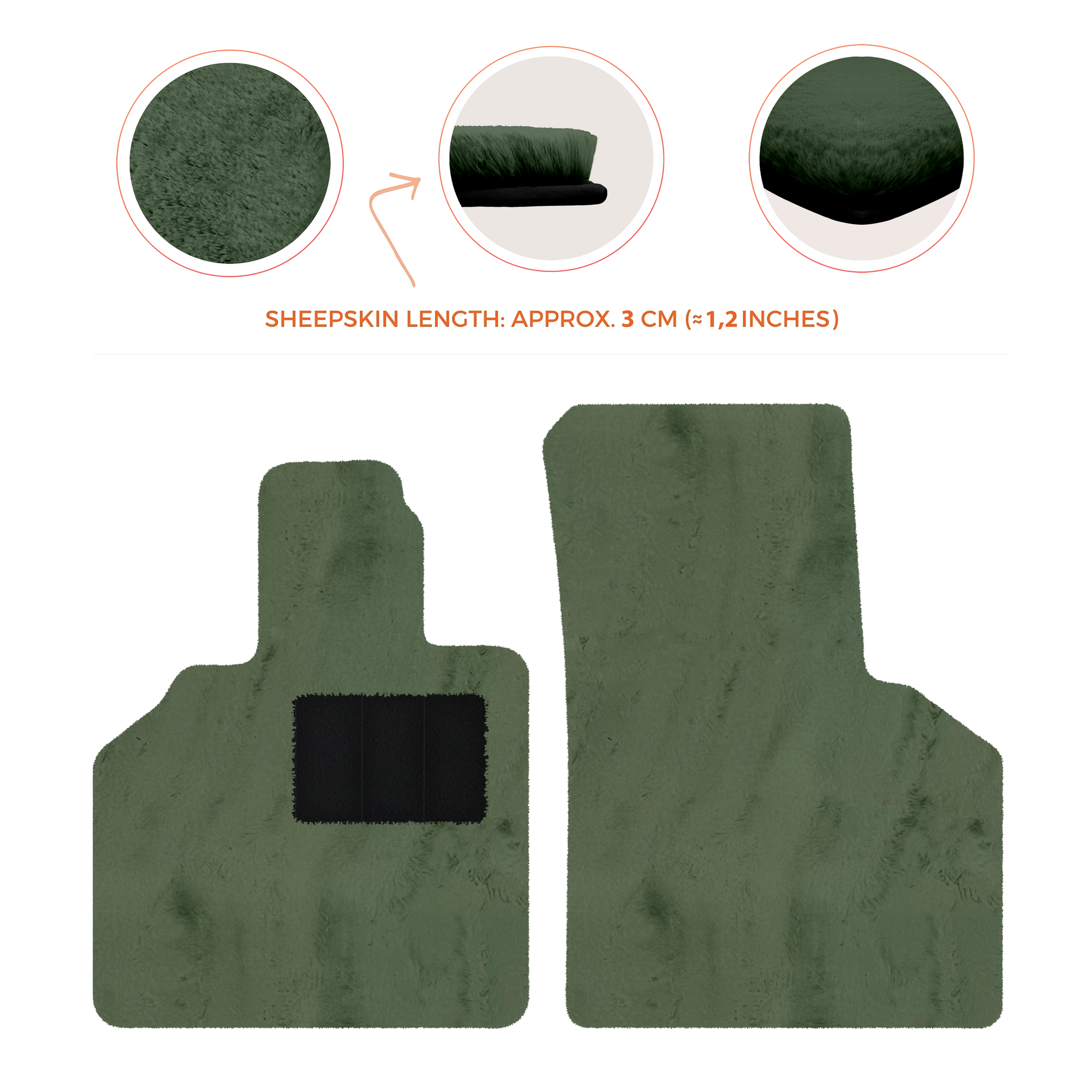 Premium Sheepskin Floor Mats for Lamborghini Aventador (2012-2022)