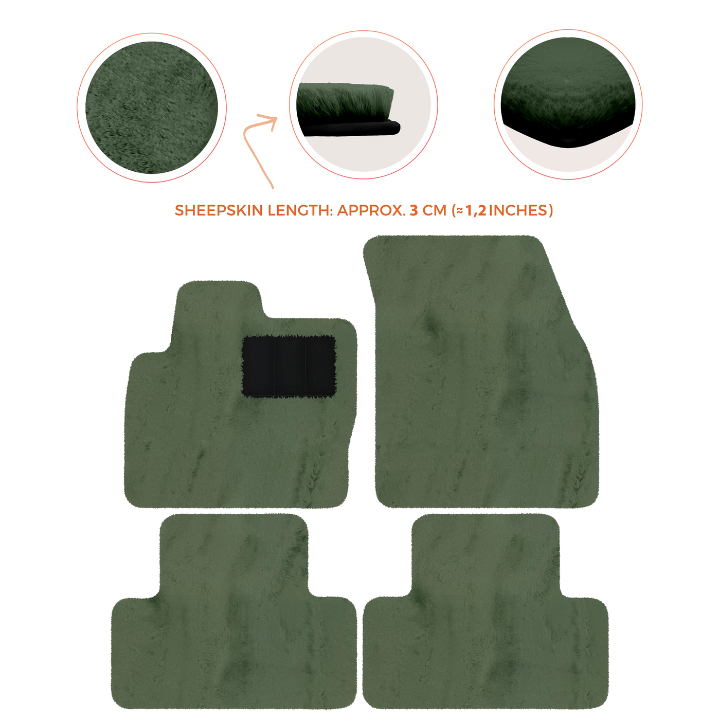 Premium Sheepskin Floor Mats for Range Rover Vehicles (2012-2022)