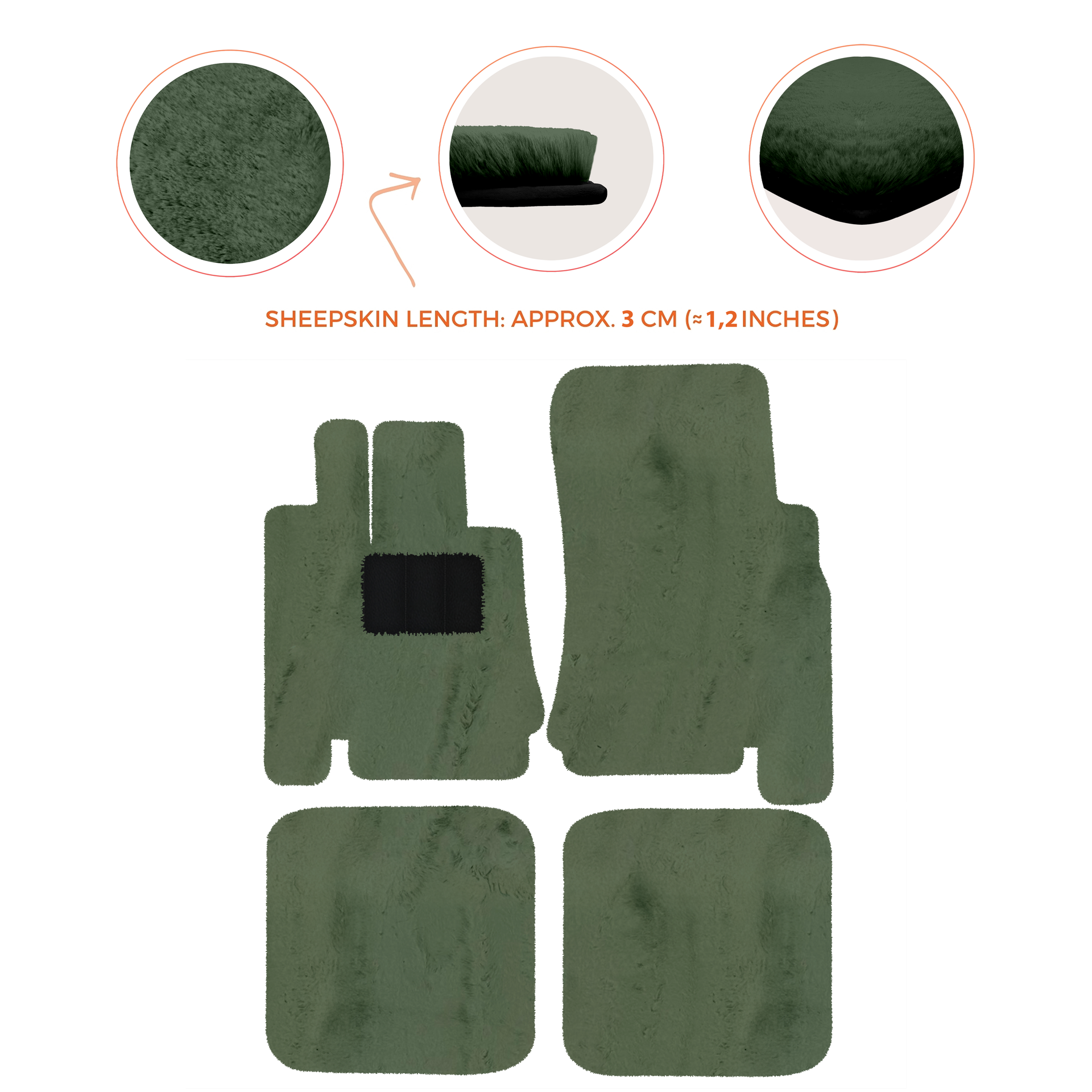 Premium Luxurious Sheepskin Floor Mats for Bentley Arnage (1998-2009)