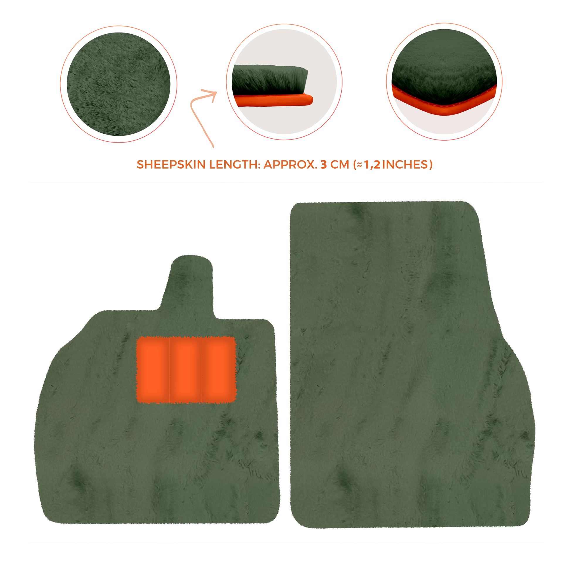 Luxury Sheepskin Floor Mats for Lamborghini Revuelto 2024-2025