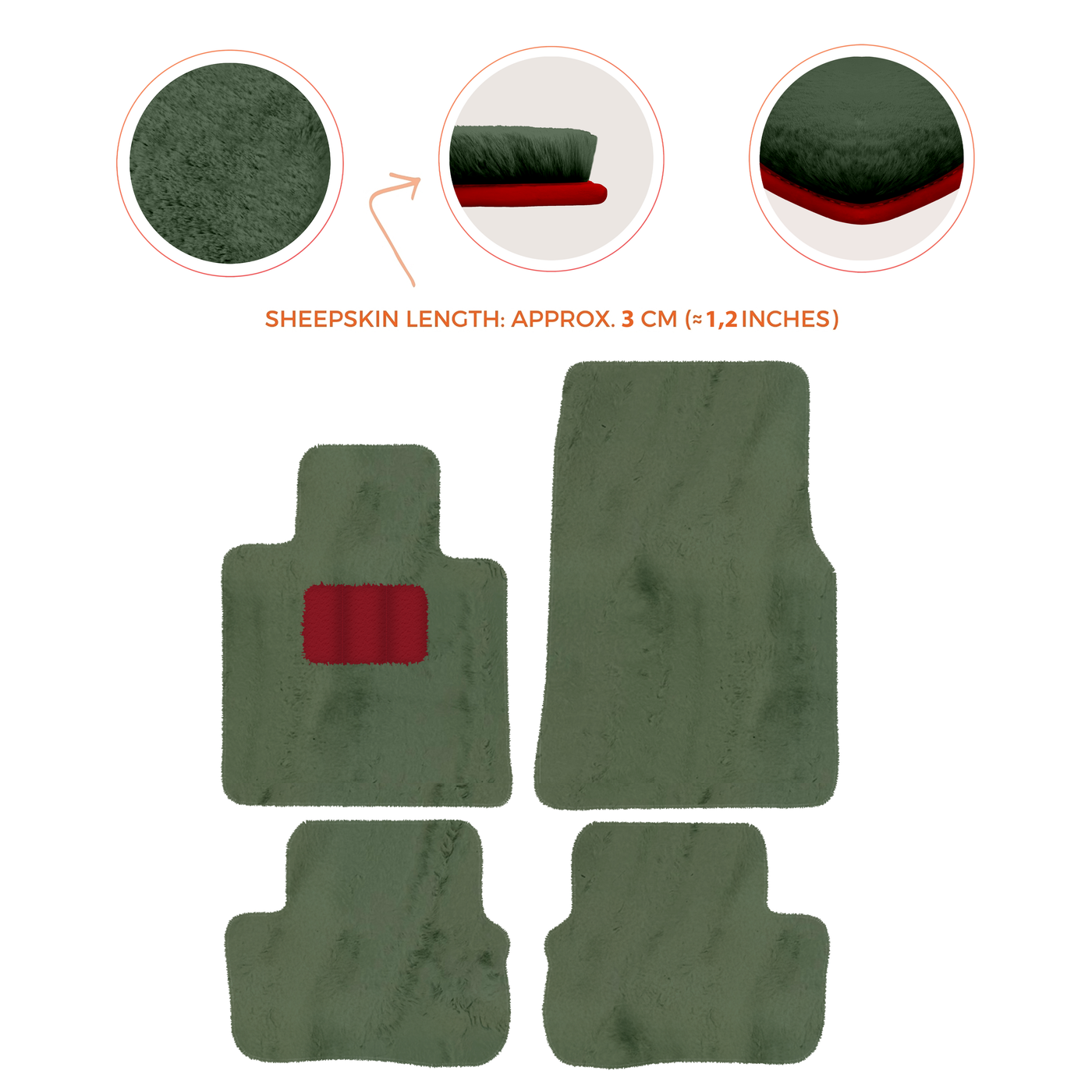 Premium Sheepskin Floor Mats for Rolls-Royce Cullinan (2018-2025)