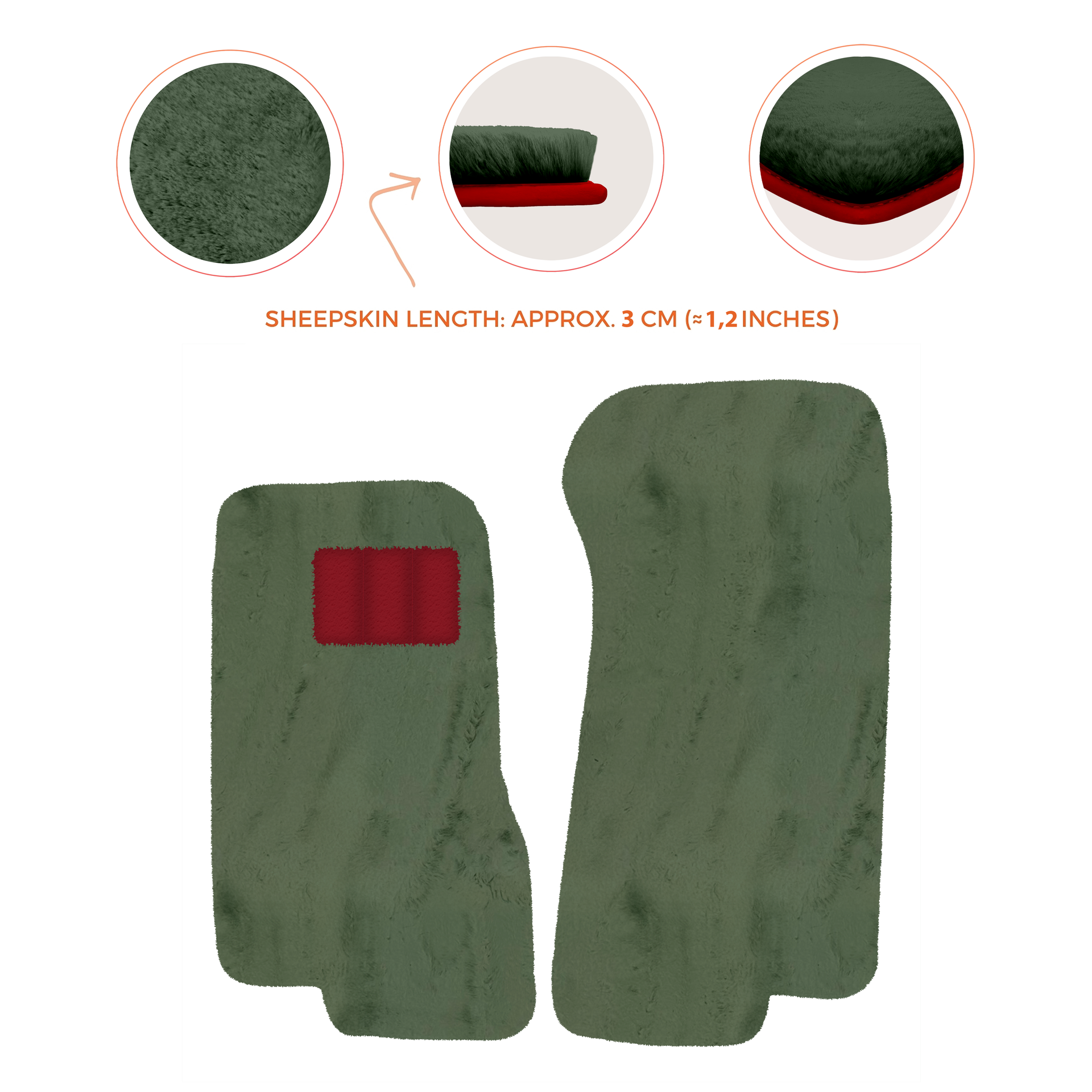 Luxury Sheepskin Floor Mats for Aston Martin V8 Coupe Special Volante (96-03)