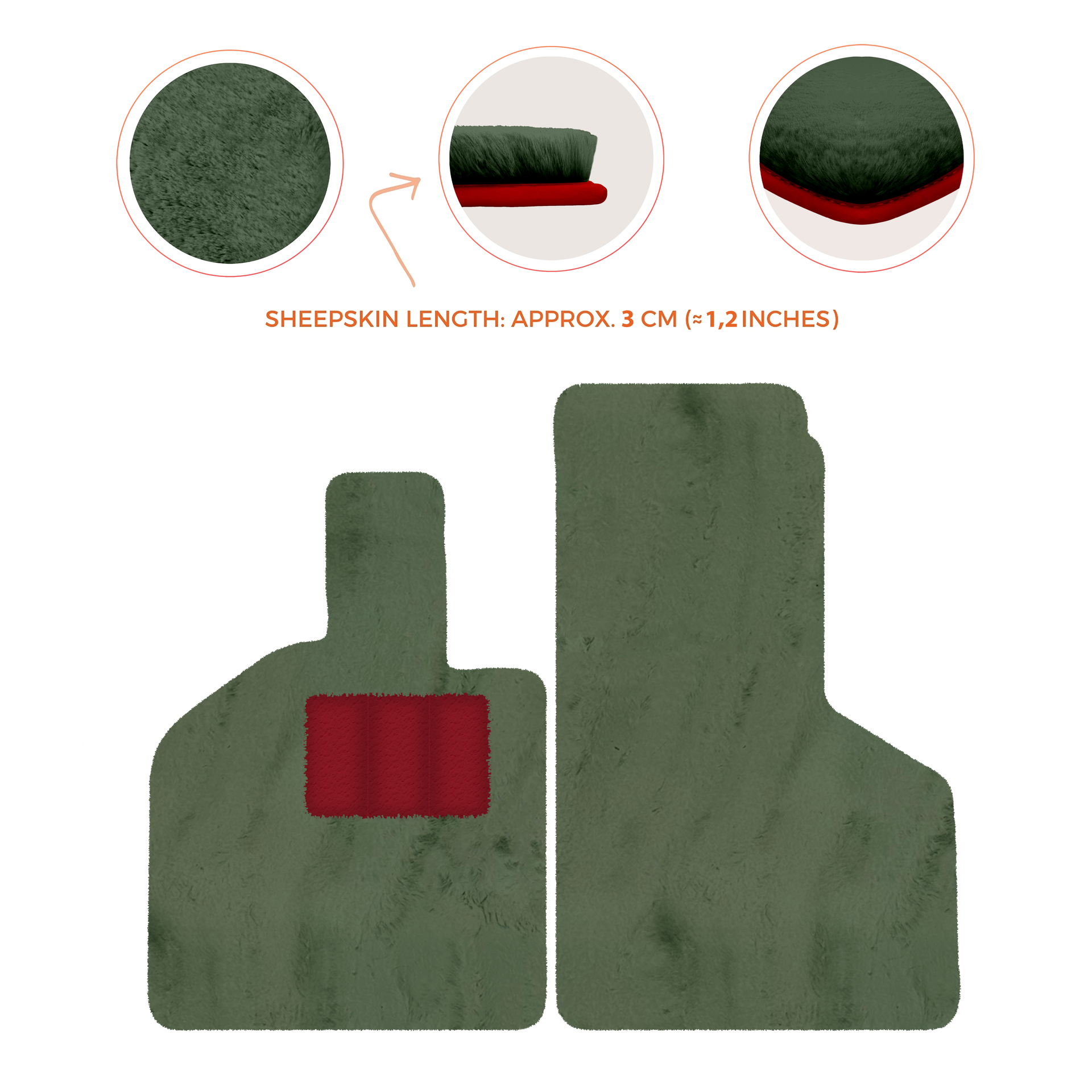 Luxury Sheepskin Floor Mats for Lamborghini Gallardo (2004-2014)