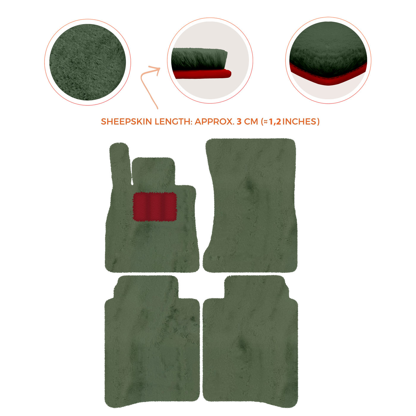 Luxury Sheepskin Floor Mats for Mercedes-Benz S-Class X222 | 2015-2021