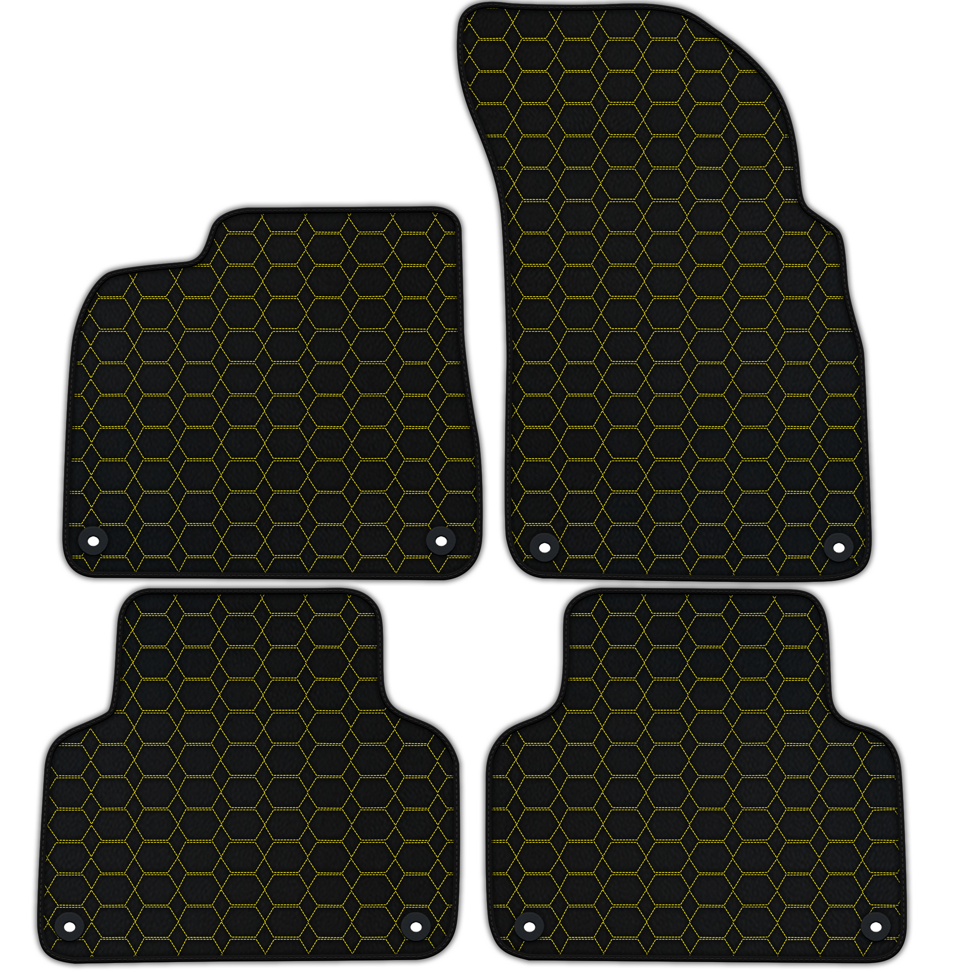 Customizable Leather Floor Mats with Hexagon Hex Pattern for Lamborghini Urus (2018-2026)