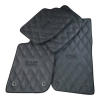 Bentley Continental GT (2018–2023) Black Floor Mats - with Leather | ER56 Design