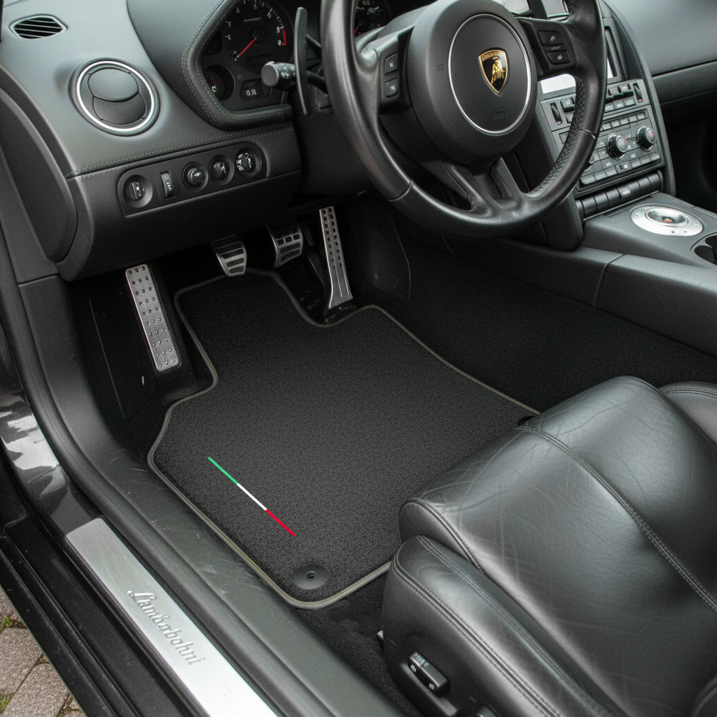 Interior look of floor mats for Lamborghini Gallardo Autowin Brand