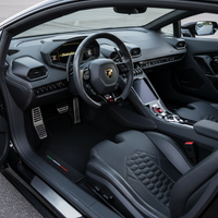 Black Mats for Lamborghini Huracan Tecnica with Alcantara Leather and Italian Flag