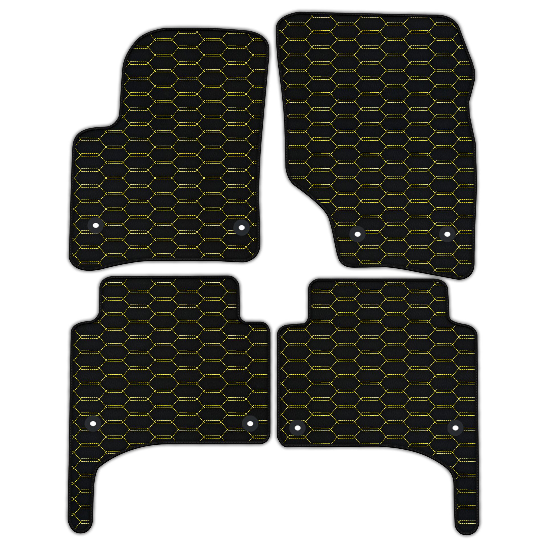 Customizable Hexagon Leather Floor Mats for Your Porsche Cayenne