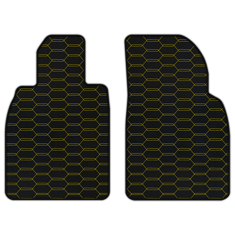 Customizable Leather Floor Mats with Interlaced Hex Pattern for Porsche 911 GT3 Touring (992) 2021–2026
