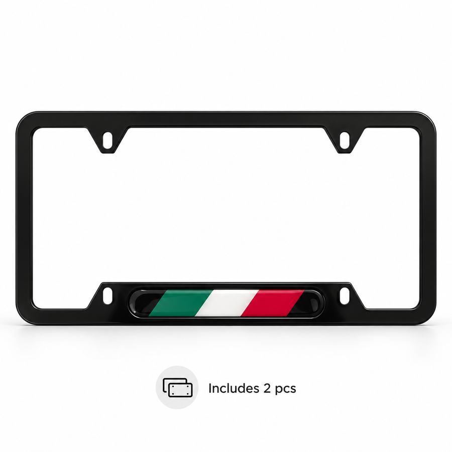Autowin Nummernschildhalter, USA-Standardgröße, Italien-Flagge