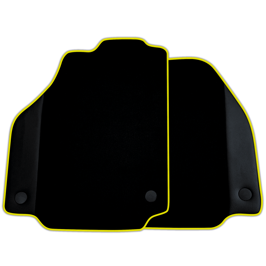 Custom Black Floor Mats for Ferrari F8 Spider (2019-2023) with Leather