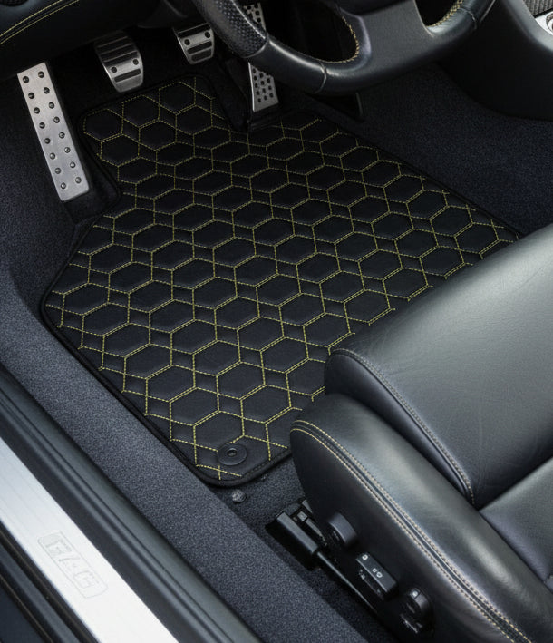 Tapis de voiture en cuir personnalisables avec motif de diamant unique pour Lamborghini Diablo (1990-2001) - AutoWin