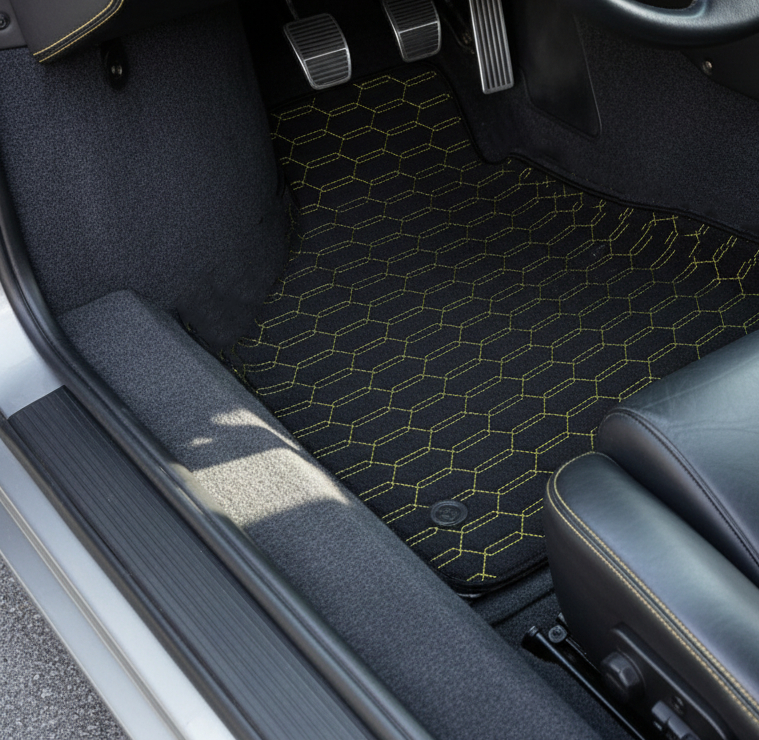 Tapis de voiture en cuir personnalisables avec motif de diamant unique pour Lamborghini Diablo (1990-2001) - AutoWin