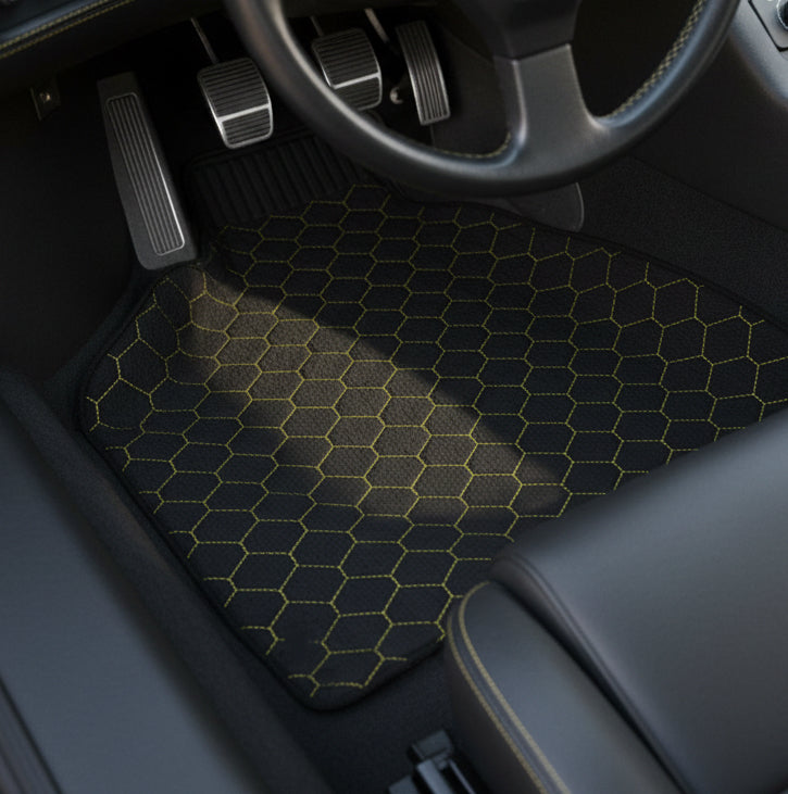 Tapis de voiture en cuir personnalisables avec motif de diamant unique pour Lamborghini Diablo (1990-2001) - AutoWin