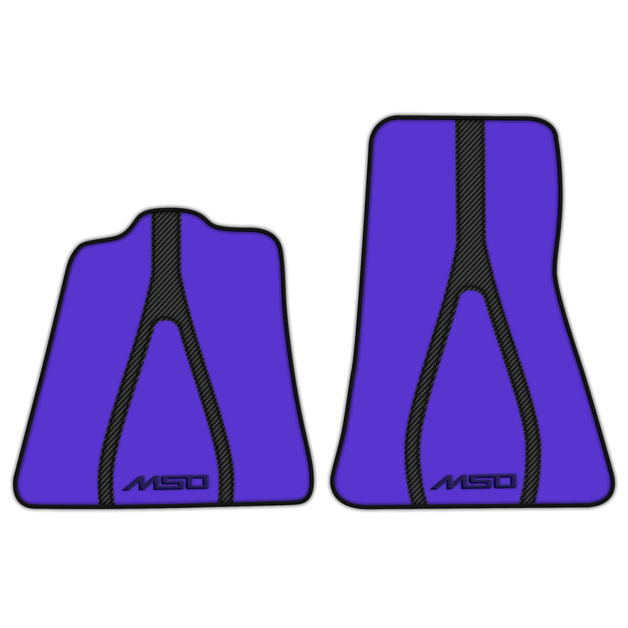 Purple Leather Floor Mats with A1 Pattern for McLaren 750S (2023-2026)