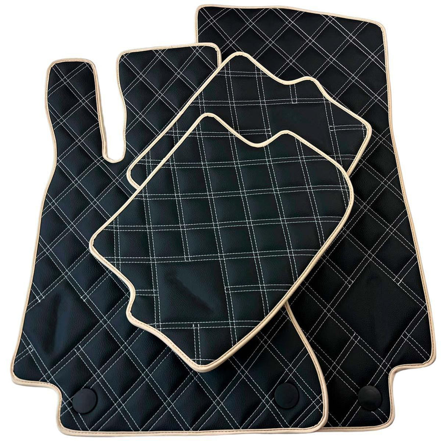 Customizable Black and Beige Trim Floor Mats For Mercedes Benz E-Class S211 Estate 4Matic (2003-2009) - AutoWin