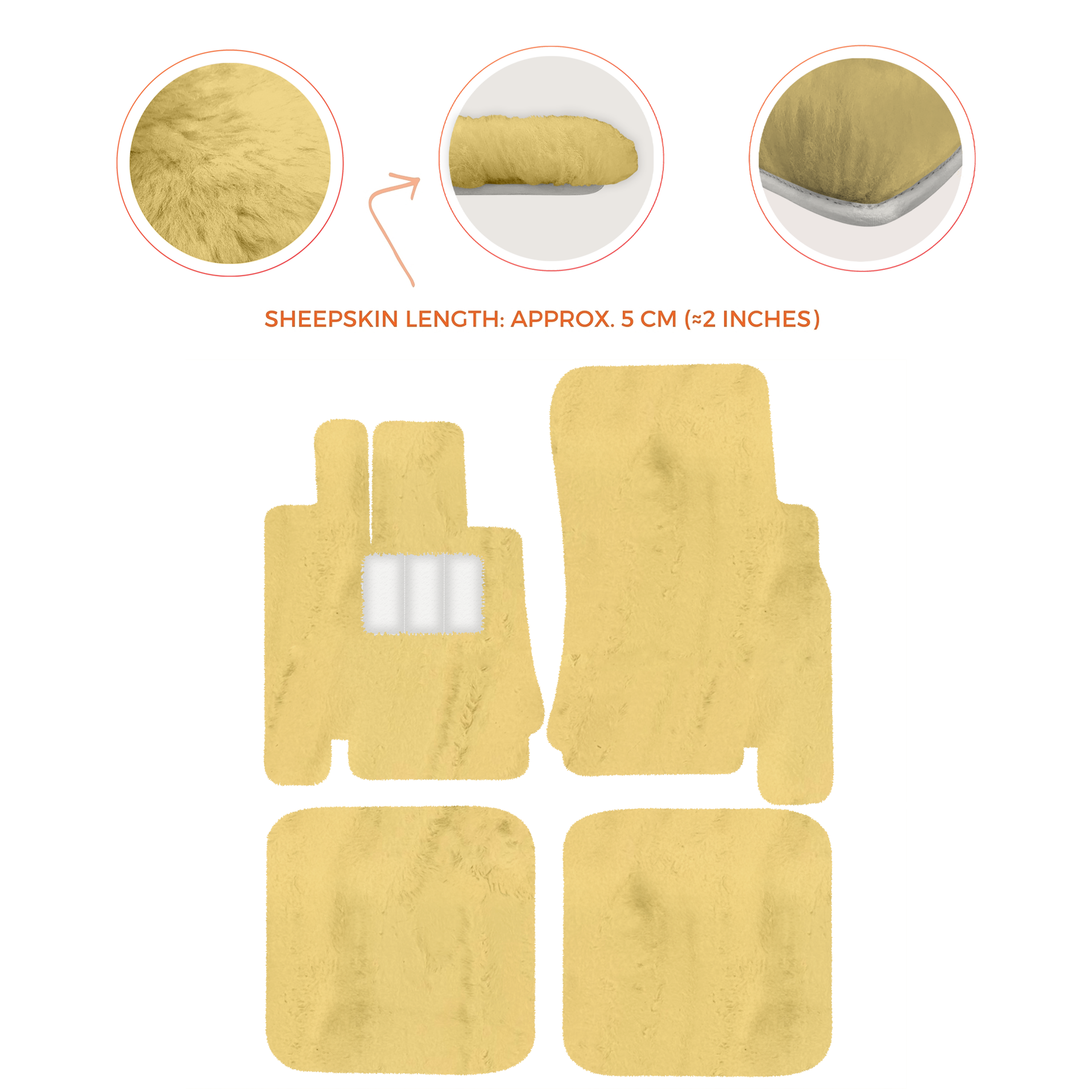 Premium Luxurious Sheepskin Floor Mats for Bentley Arnage (1998-2009)