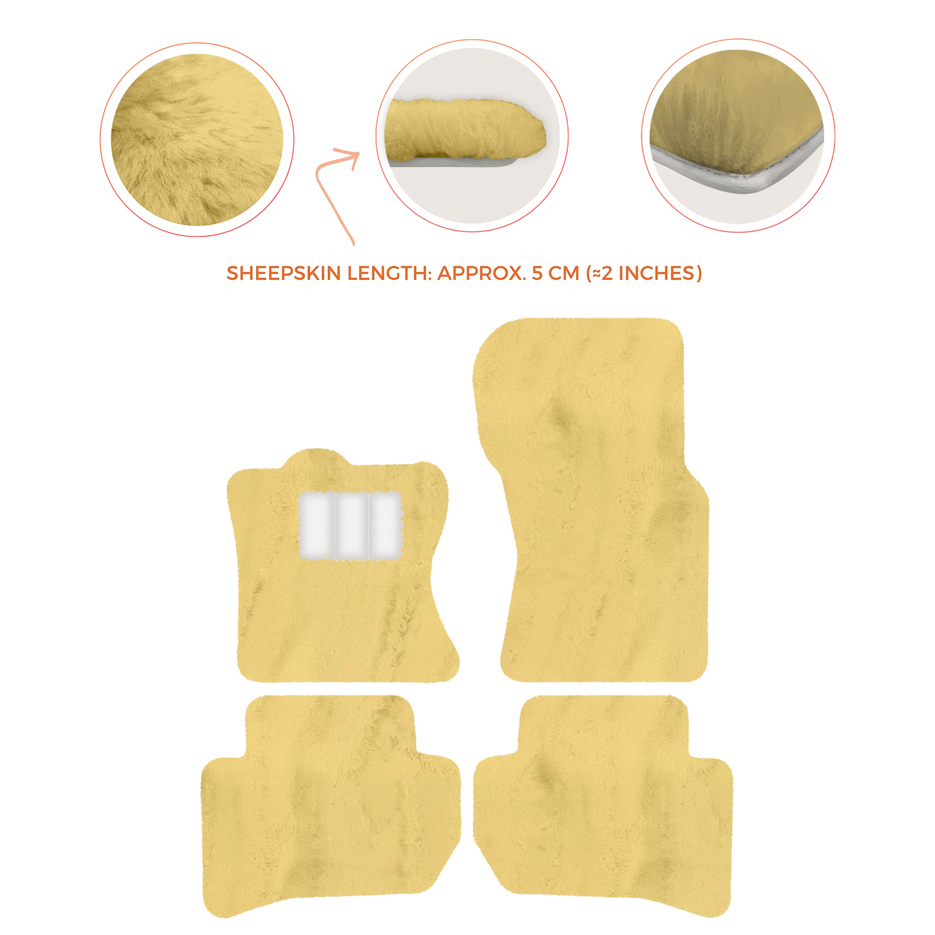 Premium Sheepskin Floor Mats for 2010-2013 Range Rover Sport